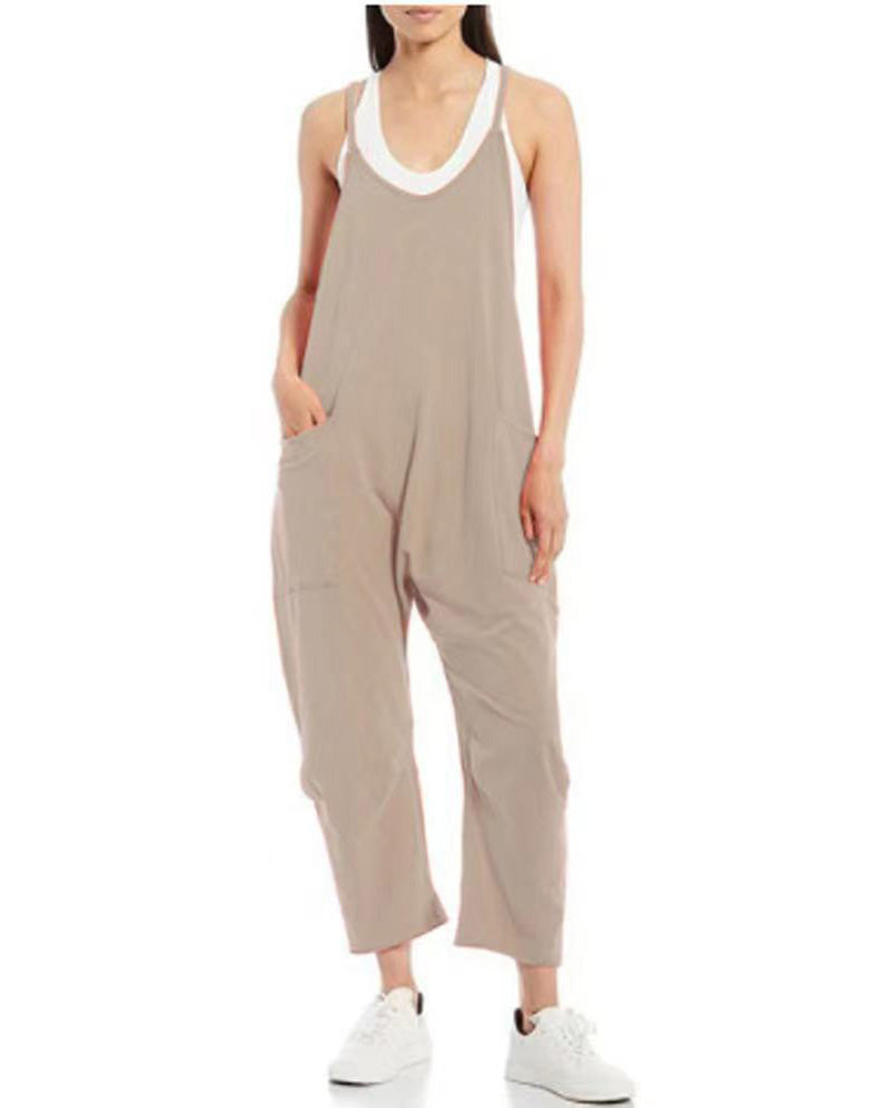 Big Pockets Jumpsuit KHAKI