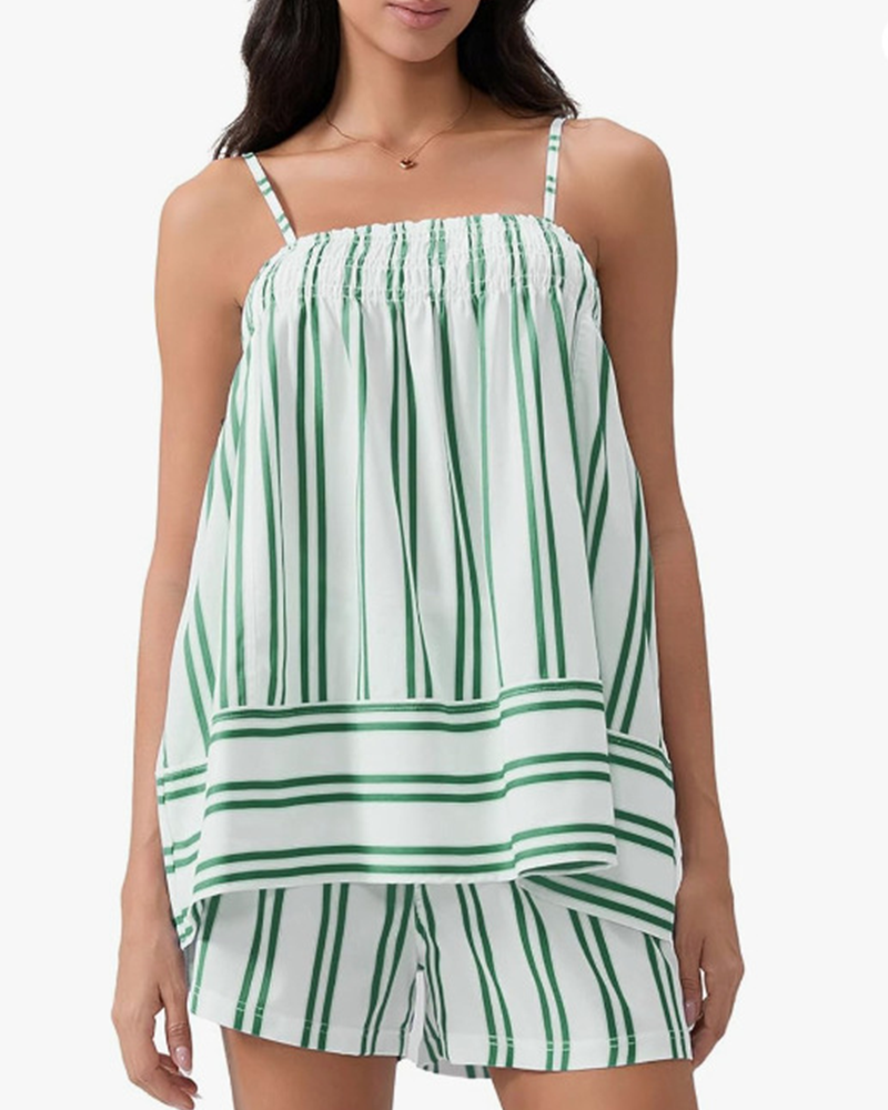 Striped Breeze Set Green