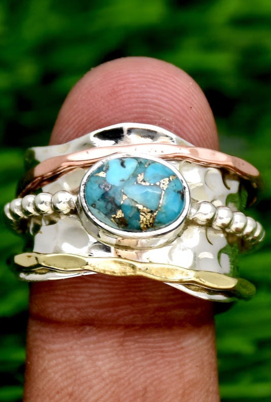 Vintage Turquoise Spinning Ring