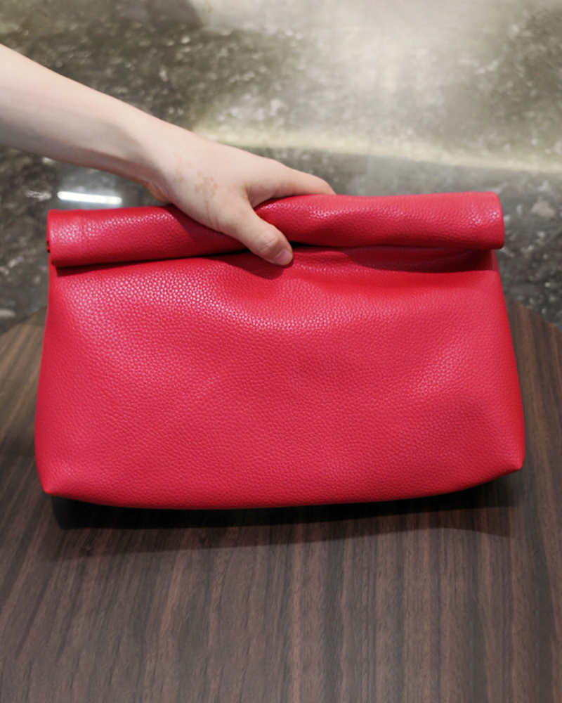 Sleek Edge Clutch Bag Red