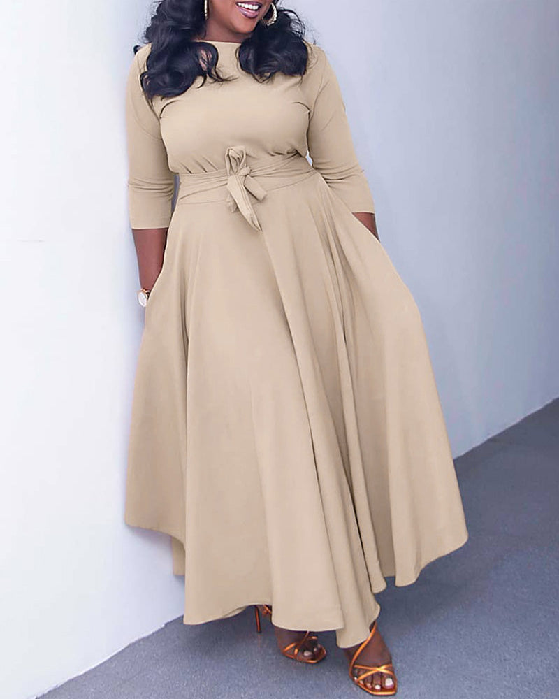 Simply Comforted Dress KHKAI