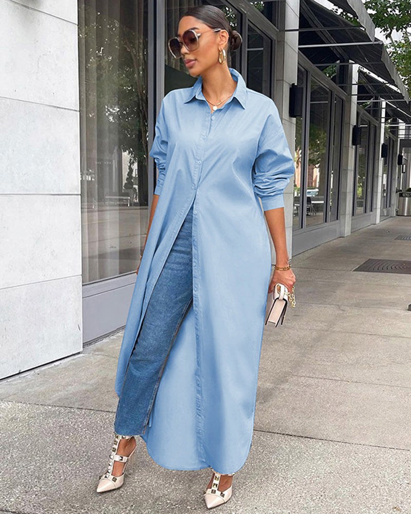 ARYA SHIRT DRESS LIGHT BLUE