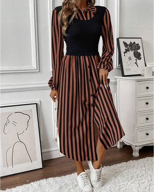 Illusion Cut Long Dress