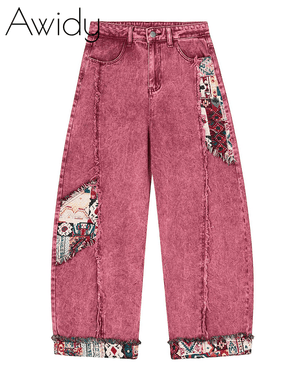 Curve Cut Barrel Jeans