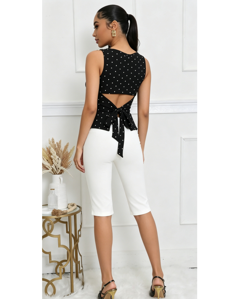 Priscilla Polka Dot Top