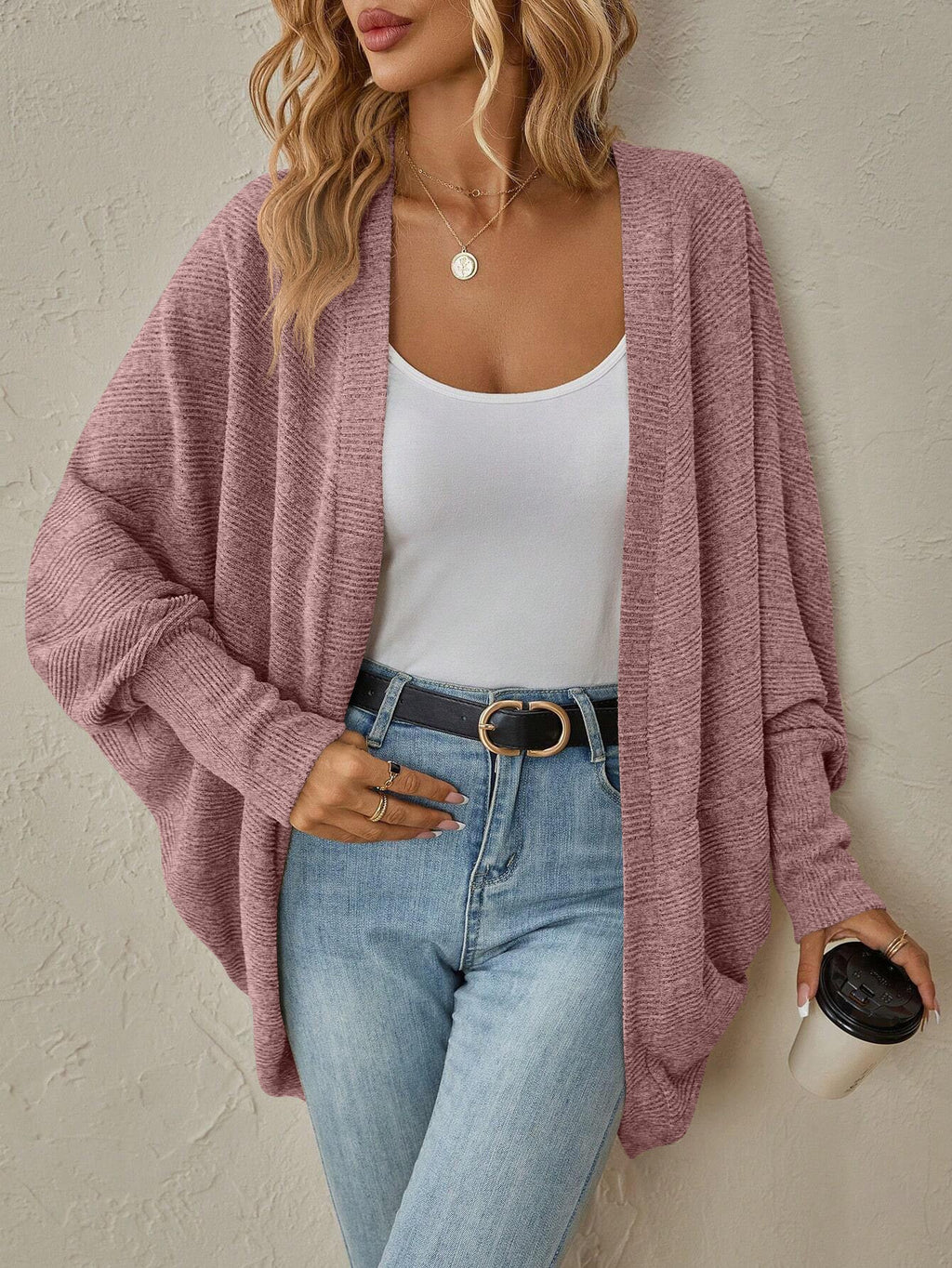Slouchy Style Casual Knit Cardigan