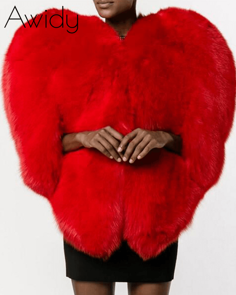 RED LOVE STATEMENT COAT