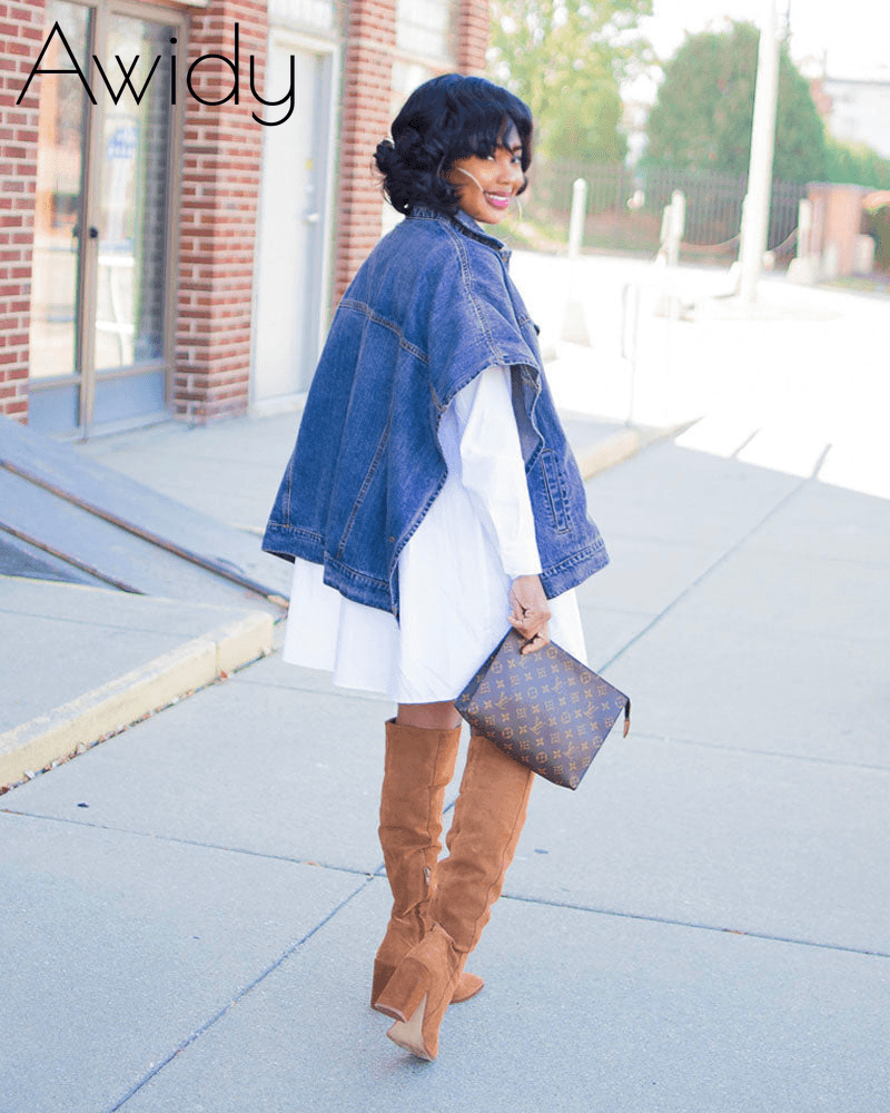 Transformer Denim Cape Jacket