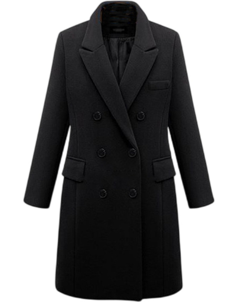 Power Move Double-Breasted Coat