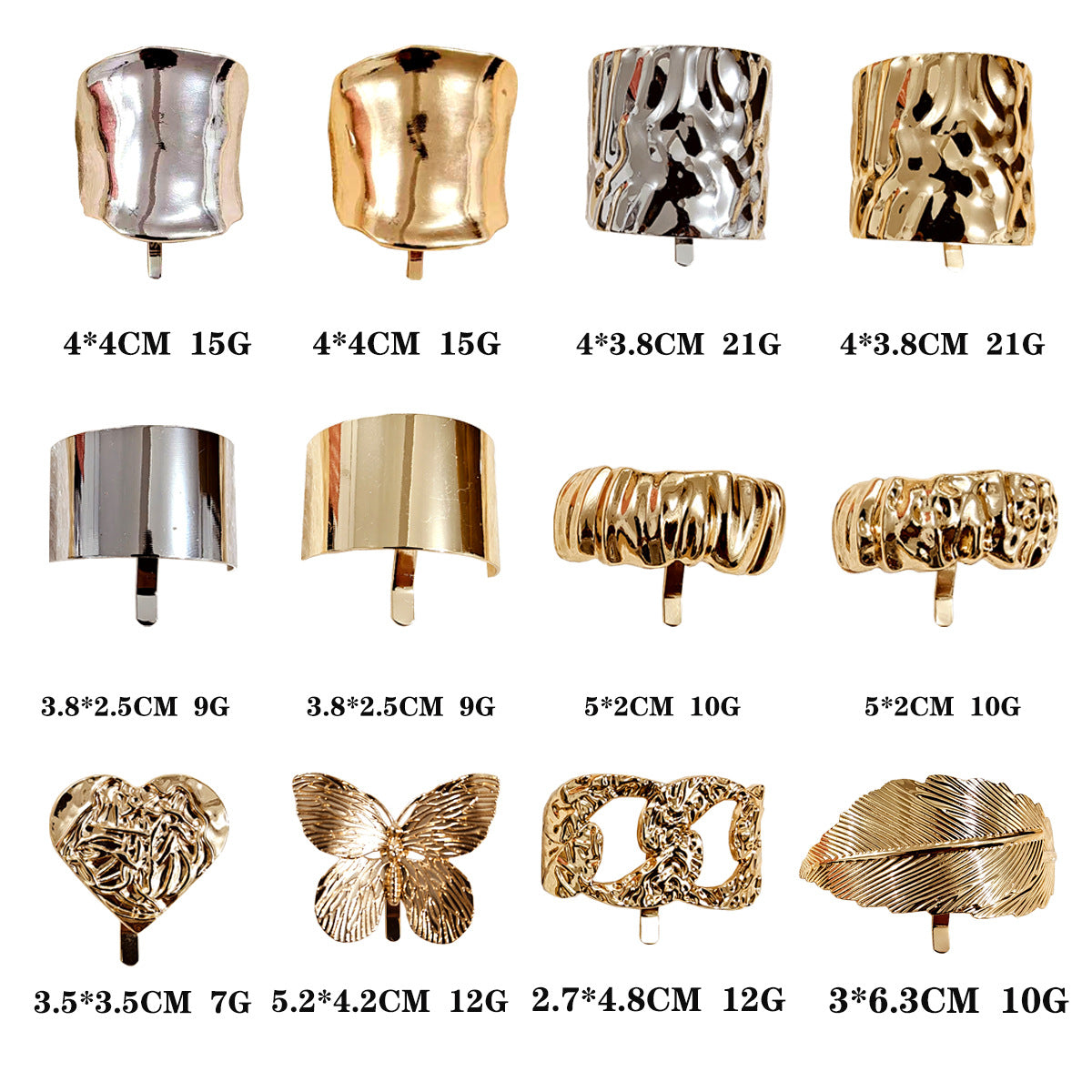 Metal Hair Clip with Horse Tail Design
