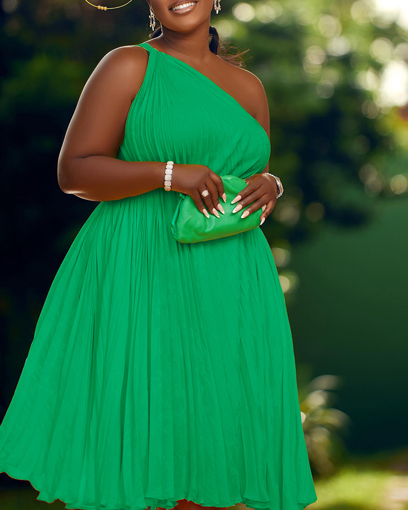 One Shoulder Myri Jumpsuit Green