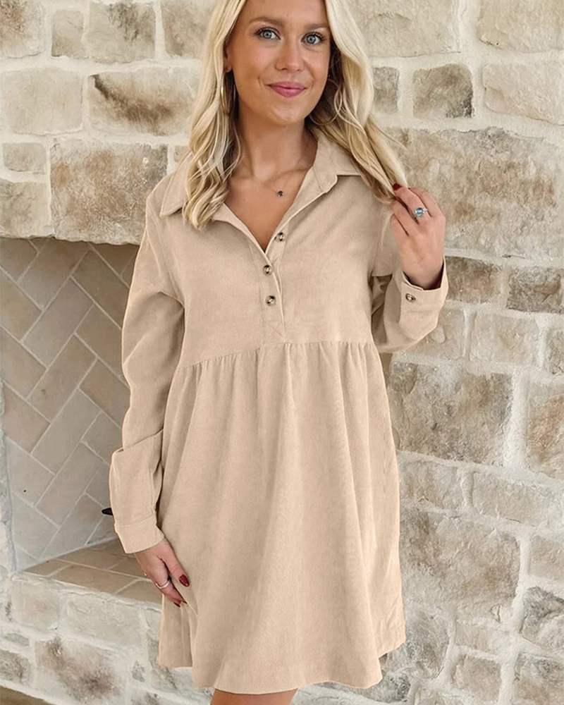 Fall in Corduroy Dress