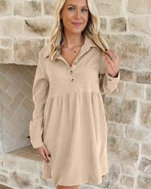 Fall in Corduroy Dress