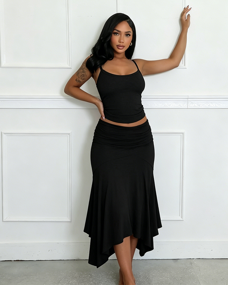 The Ruched Line Skirt Set