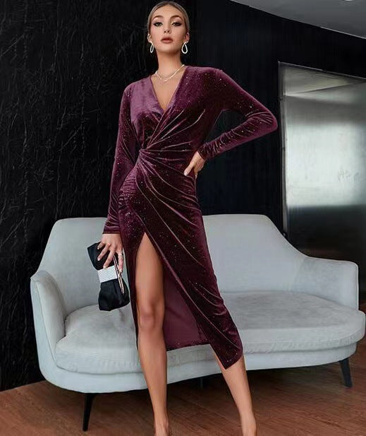 Velvet Evening Gown