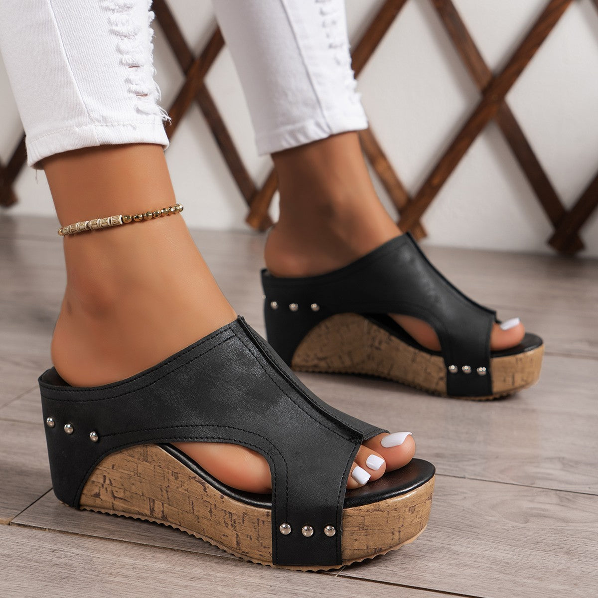 Retro Thick Bottom Muffin Slippers