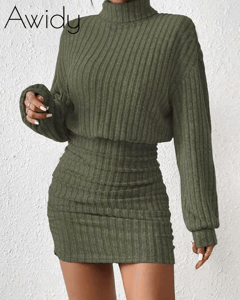 SILHOUETTE OBSESSION KNIT SWEATER DRESS