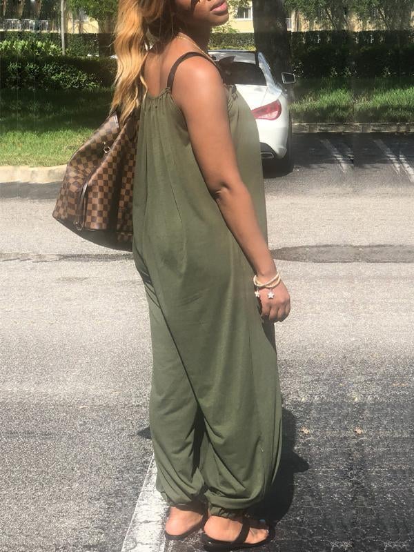 Ärmelloser, lässiger Jumpsuit