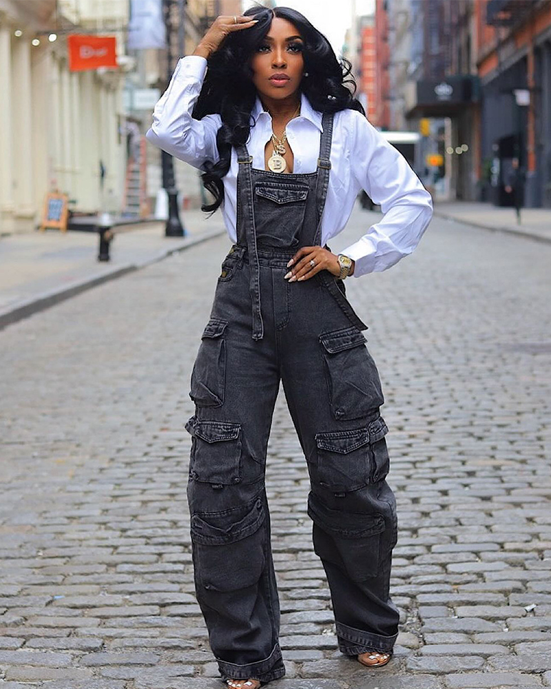 Unload The Denim Jumpsuit BLACK