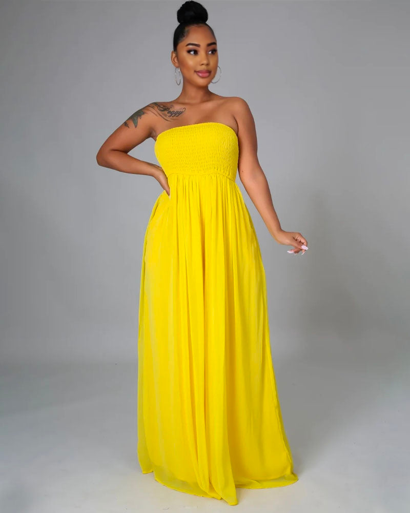 Free Flare Jumpsuit YELLOW