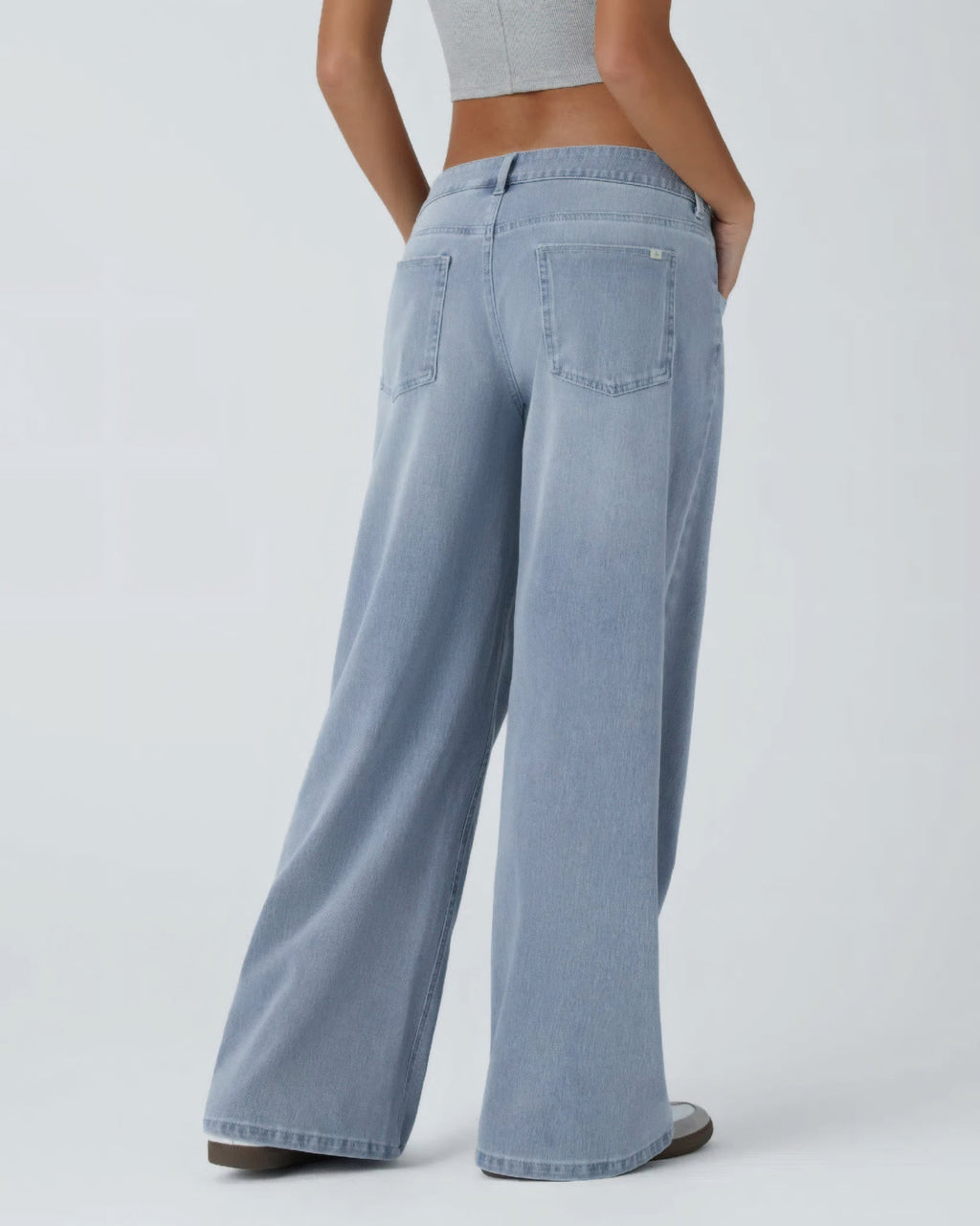 Asymmetric Low Rise Casual Jeans