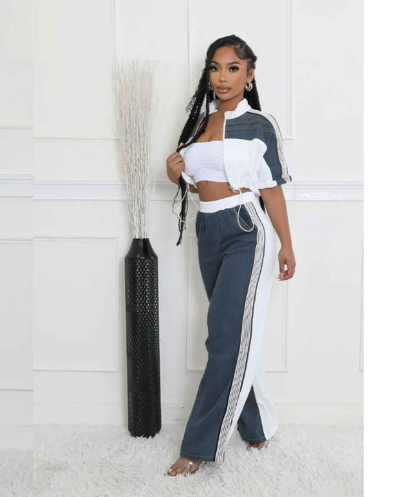 Don't Think Twice Pants Set White