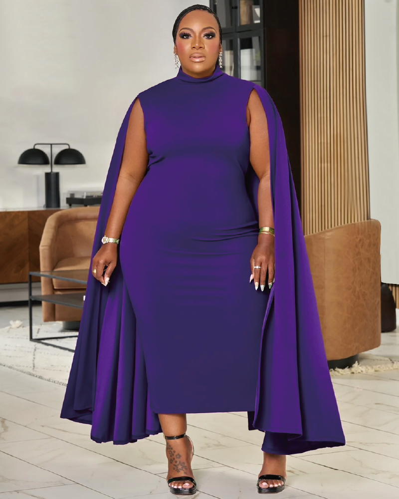 First Sunday Cape Dress Purple