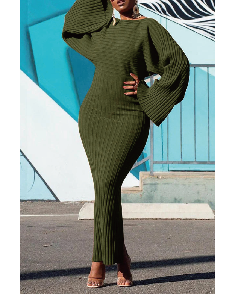 Heather Sweater Maxi Dress Olive