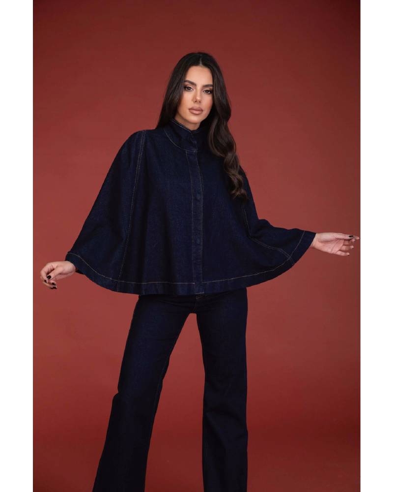 Visions Of You Denim Cape One Size