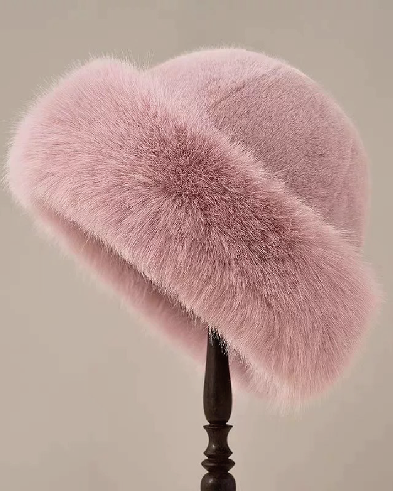 Winter Furry Hat Pink
