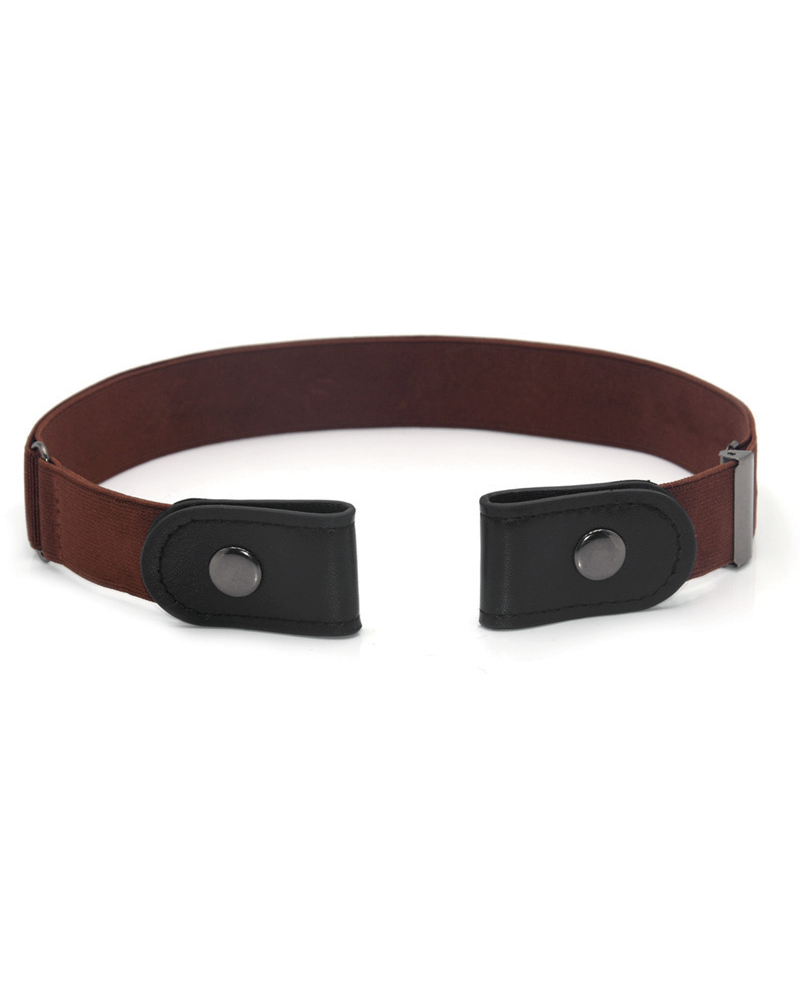Buckle-free elastic belts Brown
