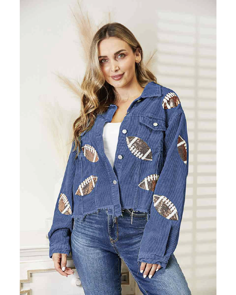 Game Time Corduroy Jacket Blue