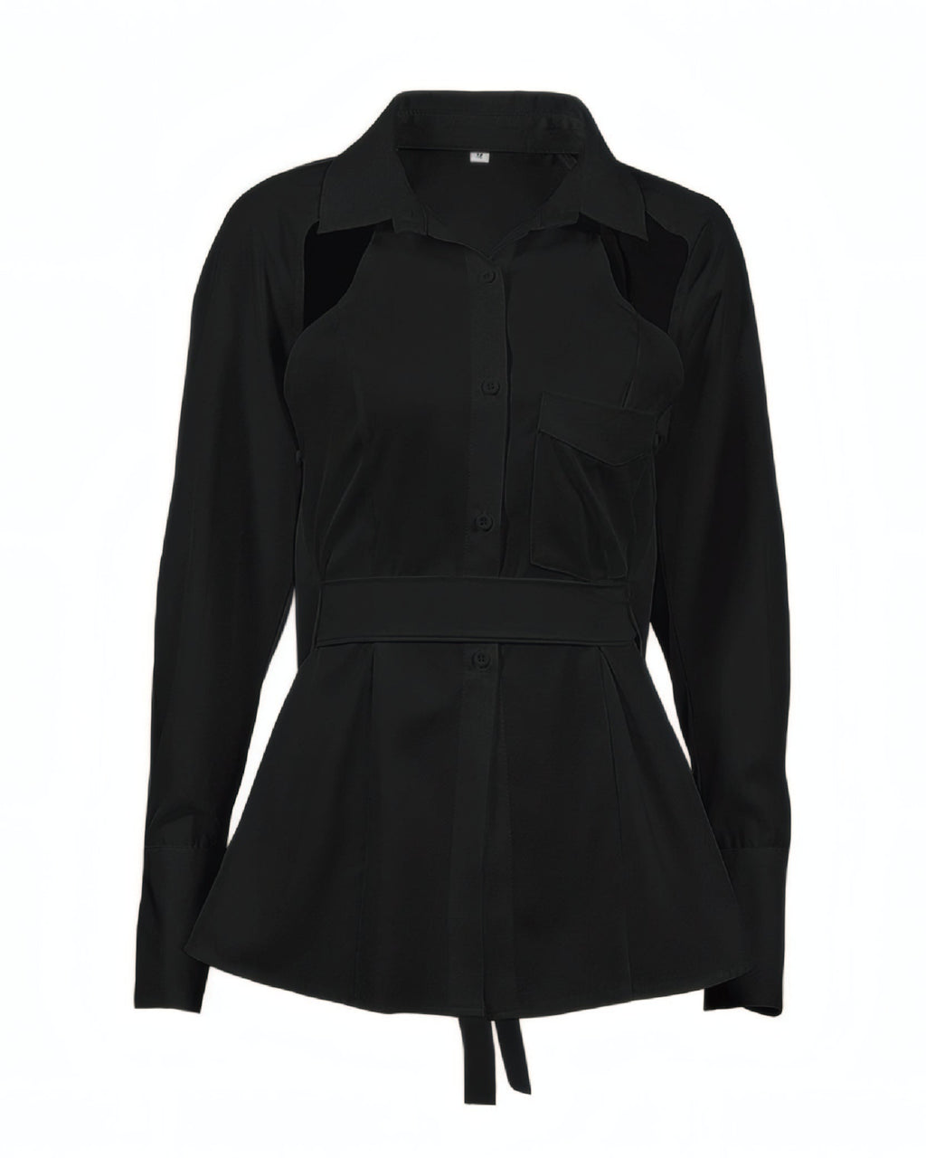 POPLIN TIE BACK SHIRT