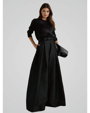 Elegant High-Waisted Maxi Skirt-Pants
