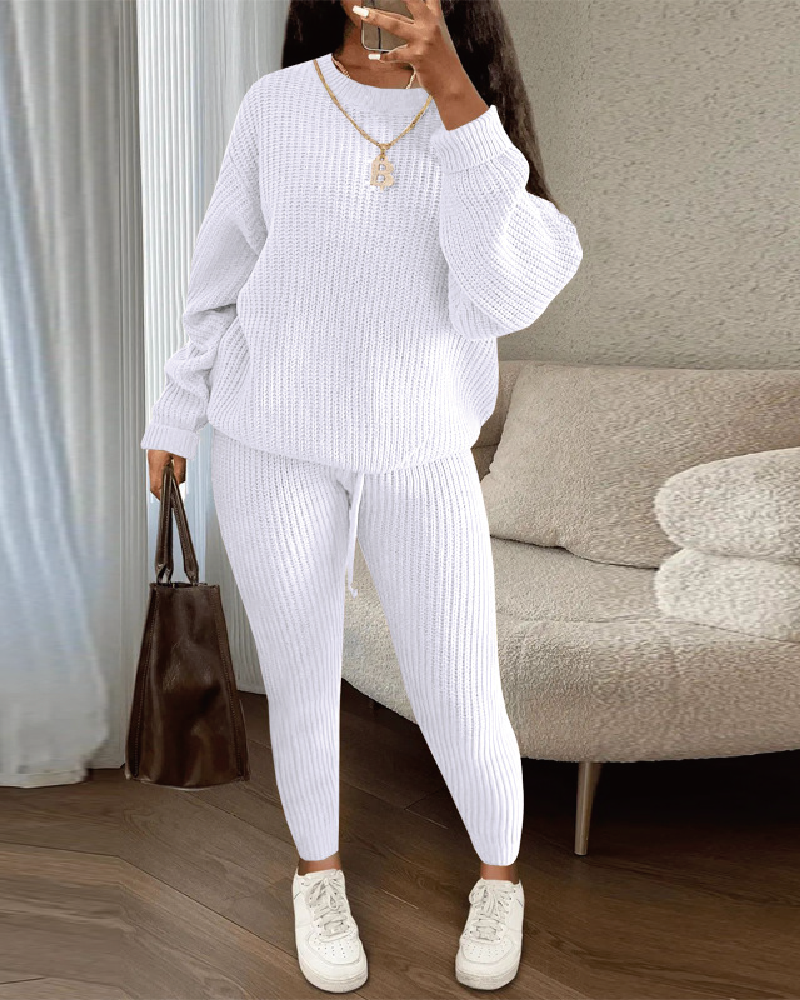 Stay Inside Pant Set White