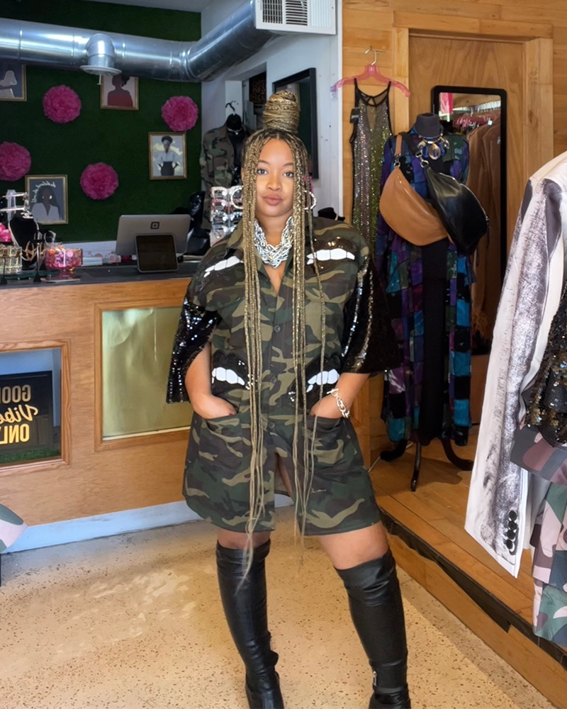 Kiss Me Army Jacket BLACK
