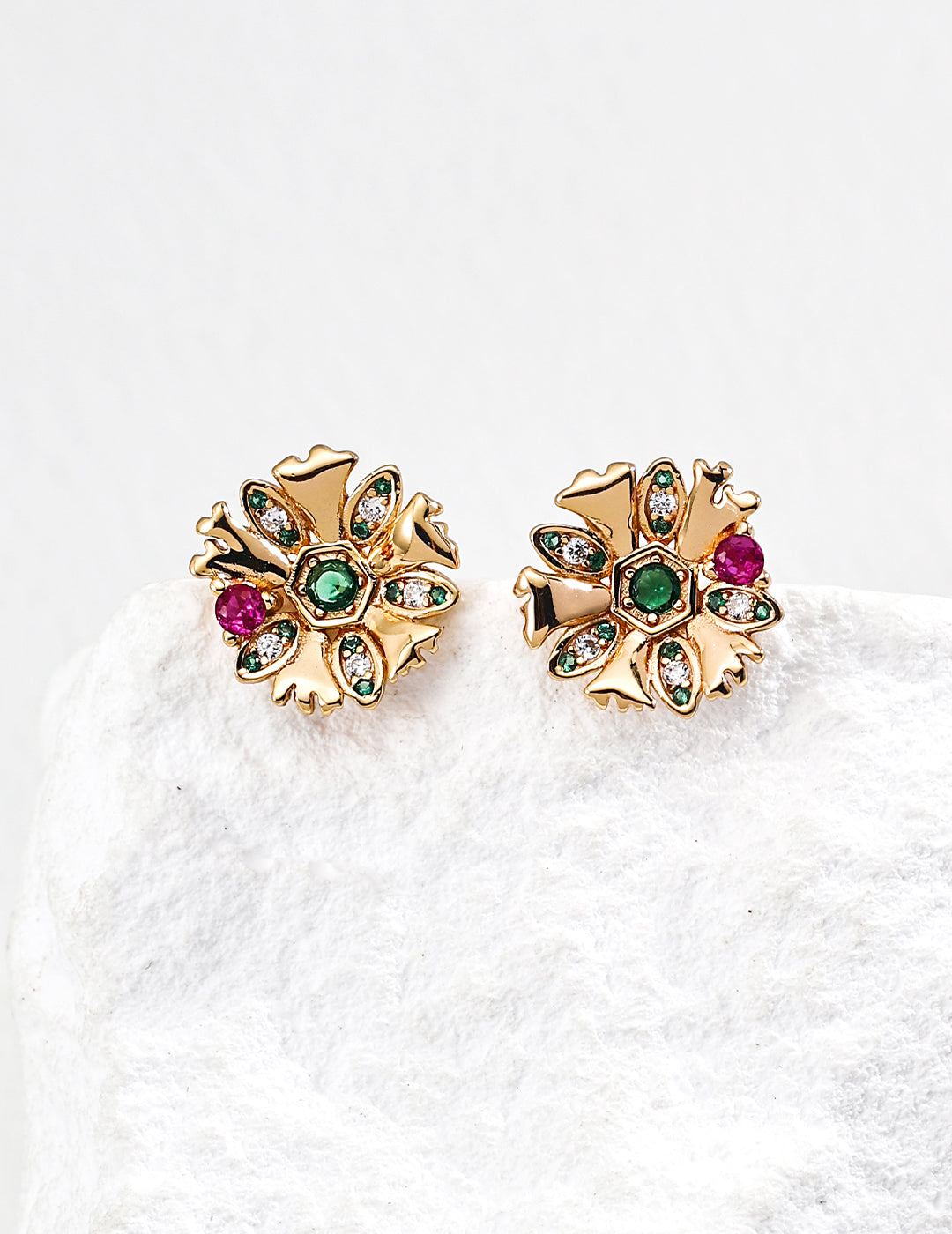 Vintage Colorful Snowflake Earrings