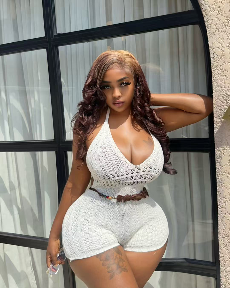 Hot Girl Knit Romper