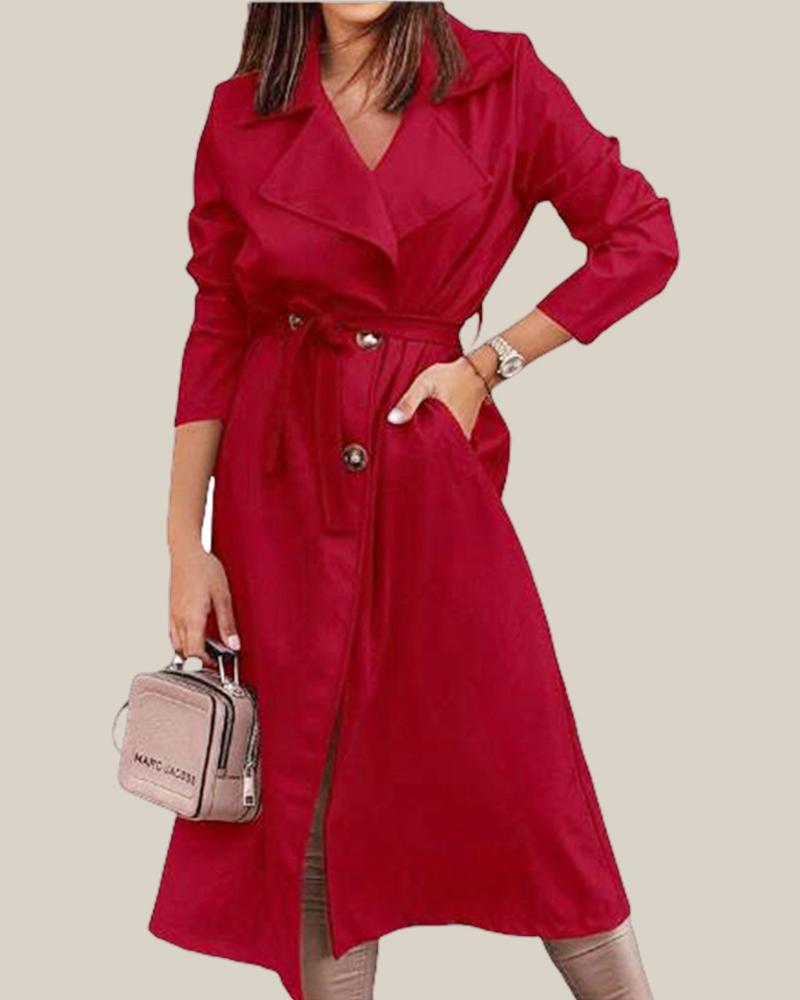 Maxi Flow Belted Trench Coat