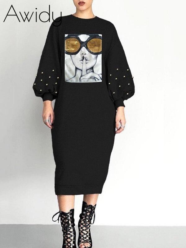 Quiet And Shine Sweatshirt Dress