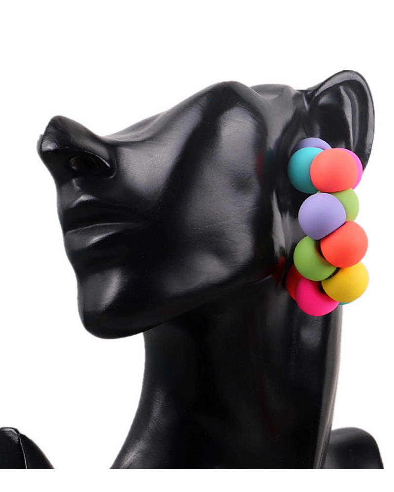 Colorful hoop earrings OneSize