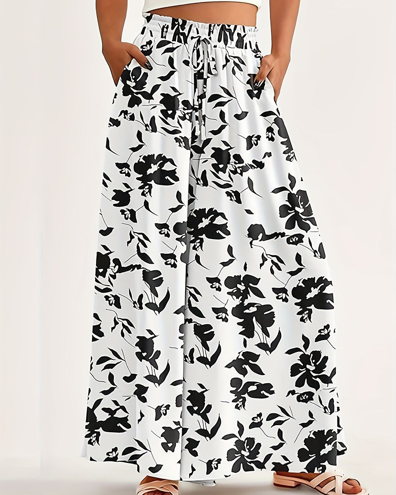 Airy Shape Palazzo Pants