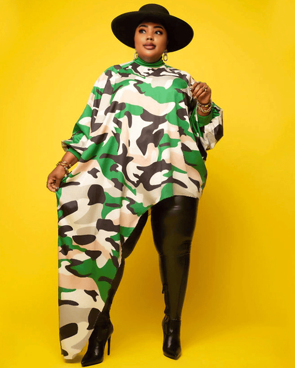 Camouflage Dress/Top Green