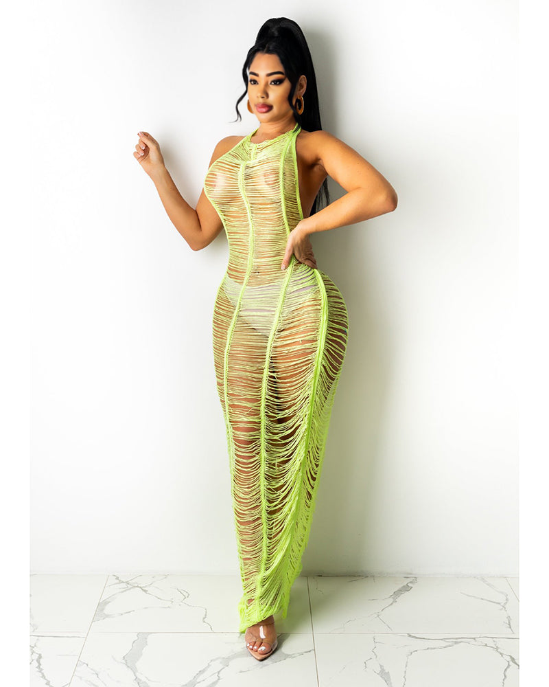 Halter Coverup GREEN
