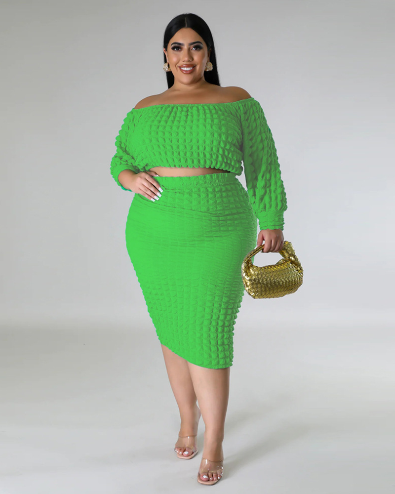 Ready To Mingle Skirt Set Green