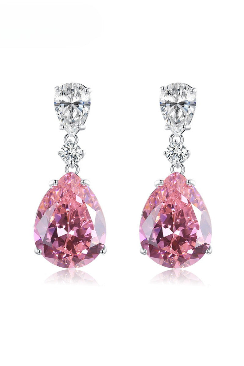Haute Vintage Pink Gemstone Stud Earrings