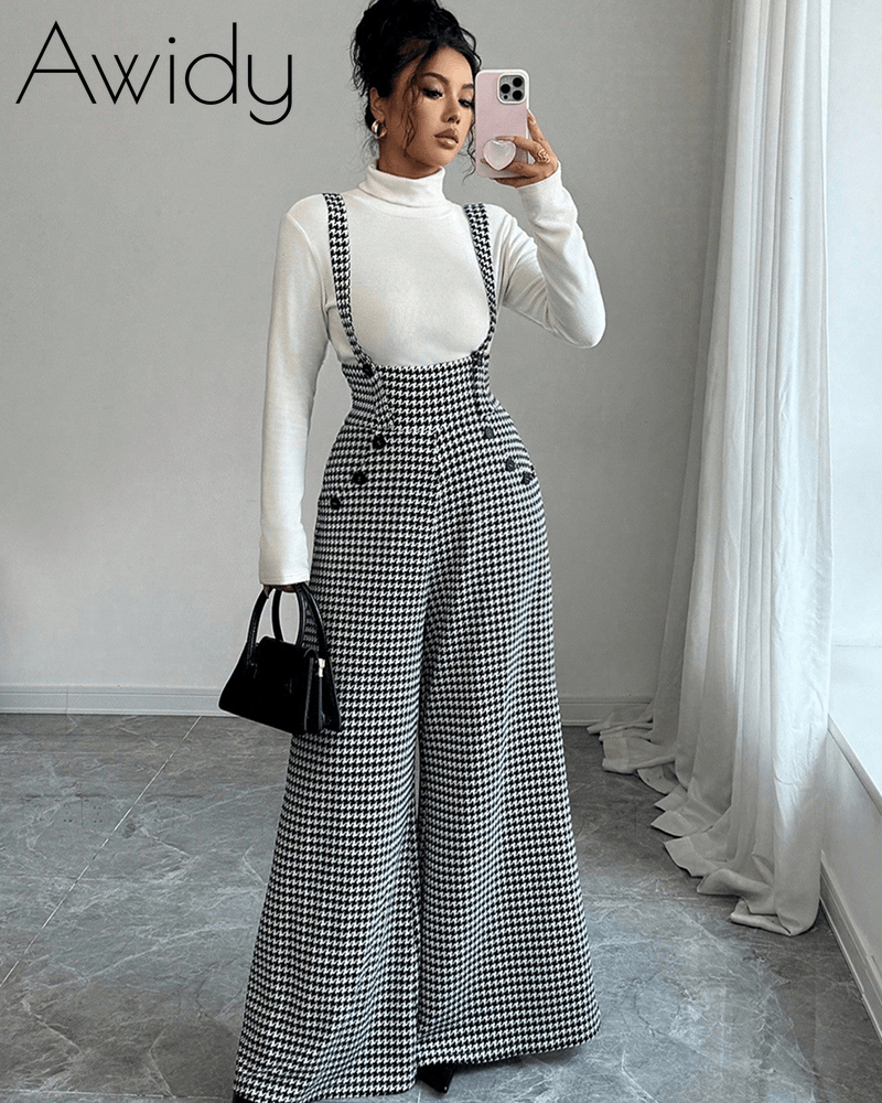 Metro Chic Houndstooth Jumpsuit