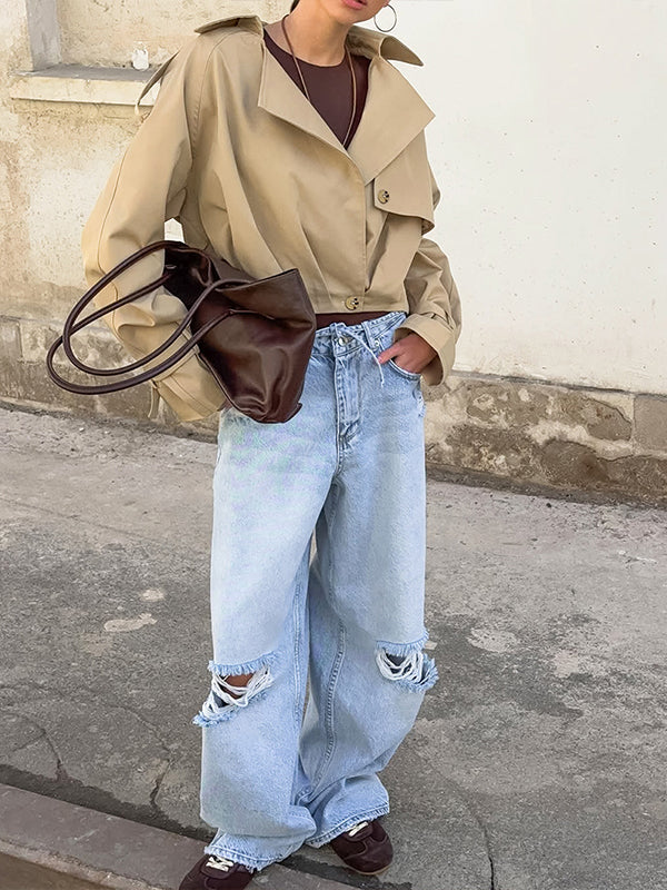 Solider kurzer Trenchcoat