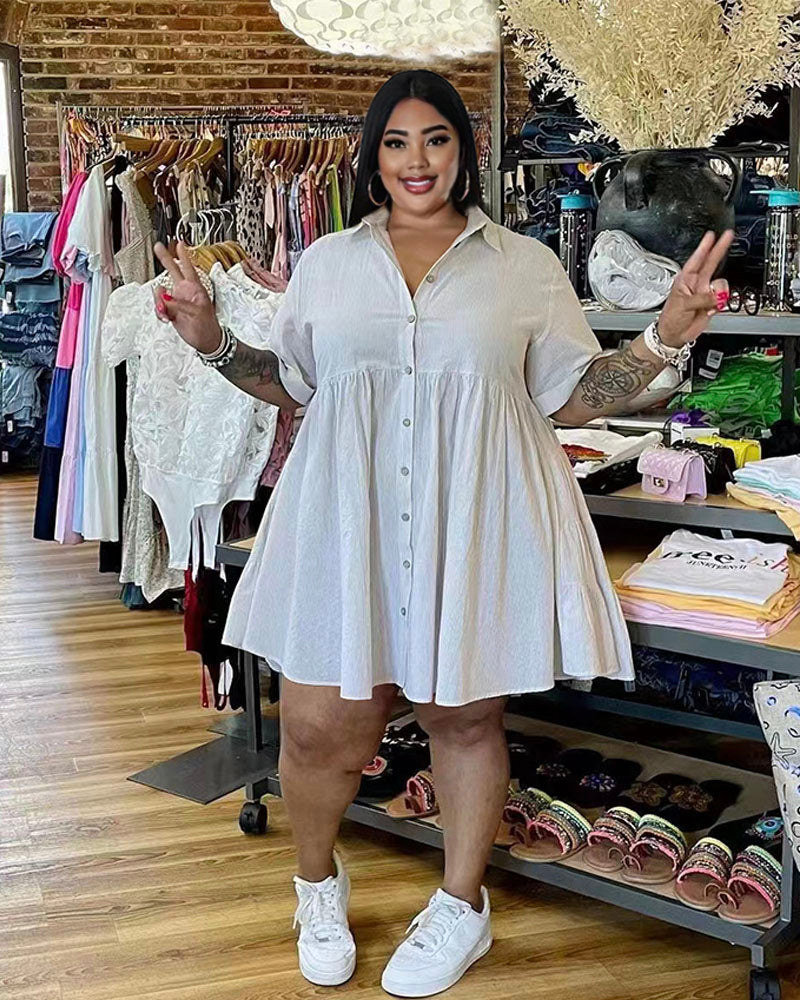 Madison Linen Tunic Dress White