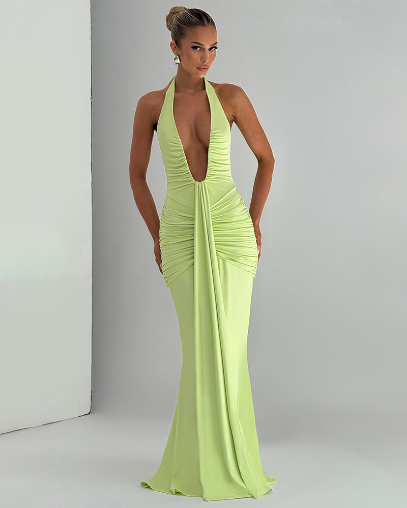 Ribbon Flow Evening Dress